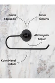MultiStore Yuvarlak Yapışkanlı Siyah Kağıt Rulo Havluluk, Peçetelik, Yapışkanlı Tasarım, Banyo Peçetelik - 2