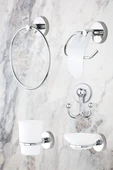 MultiStore Yuvarlak Havluluklu 5'li Banyo Aksesuar Seti - 1