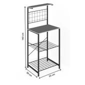 Eportatif Çok Amaçlı Dolap Mutfak Bango Masa Dar Füme 1438 - 7