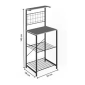 Eportatif Çok Amaçlı Dolap Mutfak Bango Masa Dar Beyaz 1437 - 7