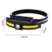 Solar Şarjlı Su Geçirmez Kafa Feneri - USB Şarjlı, 14500 Pil, Çift Işık Kaynağı or-921 - 6