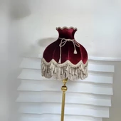 Klasik Lambader Altın Ayak Bordo Başlık 170cm. - 2