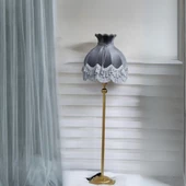 Klasik Lambader Altın Ayak Gri Başlık 170cm. - 1