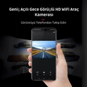 Polham Universal Wifi Kayıtlı Geniş Açılı 1080P Araç İçi ve Dışı Ses Görüntü Kamerası, Gece Görüşlü - 2