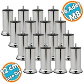 Mobilya Yükseltici Kanepe Baza Koltuk Destek Ayağı M8 Civata İnce Diş Krom Ayak 12 cm (16 ADET) thumbnail 1