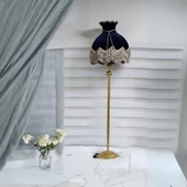 Klasik Lambader Altın Ayak Lacivert Başlık 170cm. - 1