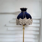 Klasik Lambader Altın Ayak Lacivert Başlık 170cm. - 2