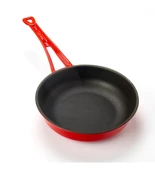 Lava Döküm Yuvarlak Kızartma Tavası Döküm Demir Yekpare Saplı Çap 24cm. - 1