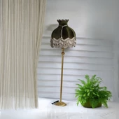 Klasik Lambader Altın Ayak Yeşil Başlık 170cm. - 1