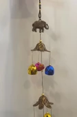 Deprem Zili Çanı Duvar Rüzgar Çanı Zili Feng Shui Ejderha Yılı Metal Çanlı Fil Objeli Renkli thumbnail 5