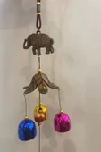 Deprem Zili Çanı Duvar Rüzgar Çanı Zili Feng Shui Ejderha Yılı Metal Çanlı Fil Objeli Renkli thumbnail 1