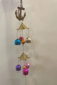 Deprem Zili Çanı Duvar Rüzgar Çanı Zili Feng Shui Ejderha Yılı Metal Çanlı Çapa Objeli Renkli thumbnail 3