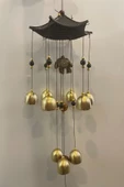 Deprem Zili Çanı Duvar Rüzgar Çanı Zili Feng Shui Ejderha Yılı Metal Borulu Fil Pagoda Objeli - 2