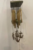Deprem Zili Çanı Duvar Rüzgar Çanı Zili Feng Shui Ejderha Yılı Metal Borulu Çapa Objeli Kare - 1