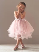 Kız Çocuk Tütülü Vena Elbise MNK285 thumbnail 1