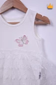 Babyhola %100 Pamuk Kız Bebek Tek Kat Elbise Atlet Badi 3528 - 2