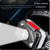 su geçirmez 7 farklı ışık moduna sahip 800 mah lityum pilli kafa  feneri - 6