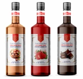 Nish Fındık, Çilek, Çikolata Aromalı Şurup 3x700 ML - Cam Şişe - 1