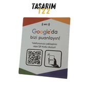NFC ve QR Kodlu Google Yorum Masa Standı TASARIM 122 - 1