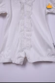 Babyhola %100 Pamuk Kız Bebek Güpürlü Kısa Tulum 1444 - 3