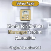 Ahşap Desenli 4 Adet Valenta Plastik Sehpa Ayağı 47 cm  Mobilya Zigon Çay Orta Sehpası Ayak Ayakları - 7