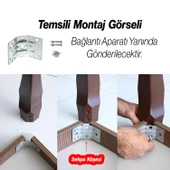 Ahşap Desenli 4 Adet Valenta Plastik Sehpa Ayağı 47 cm Mobilya Zigon Çay Orta Sehpası Ayak Ayakları - 3