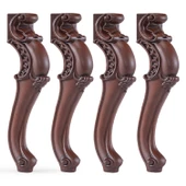 Ahşap Desenli 4 Adet Valenta Plastik Sehpa Ayağı 47 cm Mobilya Zigon Çay Orta Sehpası Ayak Ayakları - 6