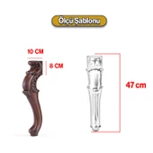 Ahşap Desenli 4 Adet Valenta Plastik Sehpa Ayağı 47 cm  Mobilya Zigon Çay Orta Sehpası Ayak Ayakları - 2