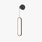 Mavrovo / Led Aplik / Elips / 80 cm / Antrasit Gövde / 3 Renk Işık / 3 Yıl Garanti - 3