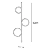 Santa Ana / Aplik / 3 Çemberli / 80 cm / Antrasit Gövde / 3 Renk Yanar / 3 Yıl Garanti - 3