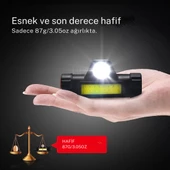 Ultra Güçlü Şarjlı Mıknatıslı Kafa Lambası Cob Led Avcı Balıkçı Kamp Feneri Deprem Işığı - 4
