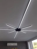 Amastris / 120 cm / Plafonyer Avize / 3 Renk Işık / 8 Line / Antrasit Kasa / 3 Yıl Garanti - 1