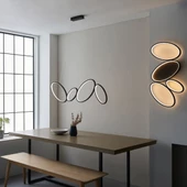 Ayder / Sarkıt Avize / 4 Çember / 110 cm / Antrasit Gövde / 3 Renk Işık / 3 Yıl Garanti - 3