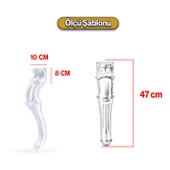 Valenta Plastik Sehpa Ayağı 47 cm Beyaz Renk 1 Adet Mobilya Zigon Çay Orta Sehpası Ayak Ayakları - 2