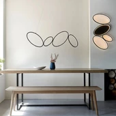 Ayder / Sarkıt Avize / 4 Çember / 110 cm / Antrasit Gövde / 3 Renk Işık / 3 Yıl Garanti - 5