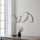 Ayder / Sarkıt Avize / 4 Çember / 110 cm / Antrasit Gövde / 3 Renk Işık / 3 Yıl Garanti - 2