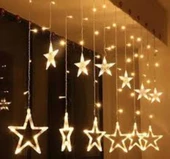 Taled Dekoratif Ay Yıldız Saçak Perde Led 3.5 m Led - 1