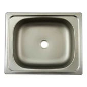 Paslanmaz Krom Evye Ankastre Eviye 40x50 Eviye Sifon Dahildir - 1