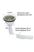 ÖZBEST Körüklü Çöpmak Evye Lavabo Gider Sifonu Geniş Kafalı - 2