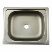 Paslanmaz Krom Evye Ankastre Eviye 40x50 Sifon Dahildir - 1