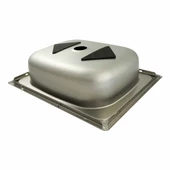 Paslanmaz Krom Evye Ankastre Eviye 40x50 Sifon Dahildir - 2