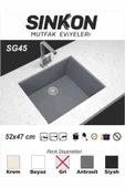 SİNKON Gri Granit Evye 52x47 - SG45 - Sinkon - 1