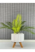 KULVARAVM Yapay Çiçek Palmiye Areka Yapay Bitki Salon Çiçeği 9 Yaprak 50cm Saksı Dahil Değildir - 1