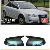 AUDİ A4  2005-2008 UYUMLUPARLAK SİYAH BOYALI BATMAN AYNA KAPAĞI - 1