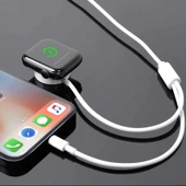 iPhone  Akıllı Saat Lightning-Wireless USB Şarj Kablosu 1.2m - 4