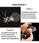 Kadın Gümüş Kolye - Sevgiliye 100 Dilde Seni Seviyorum Yazılı Gümüş Kolye Altın Kaplama - 9