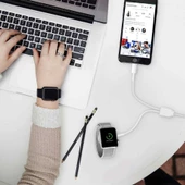 Akıllı Saat Wireless To Lightning Type-C Şarj Kablosu 1.2m iPhone - 3