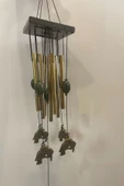 Deprem Zili Çanı Duvar Rüzgar Çanı Zili Feng Shui Ejderha Yılı Metal Borulu Kuş Ve Çiçek Objeli - 4