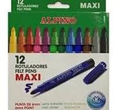 ALPİNO 12 ROTULADORES FELT PENS MAXİ KEÇELİ KALEM - 1