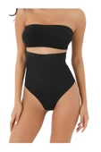 Lazer Kesim Yüksek Bel String Toparlayıcı Tanga Külot Korse - 4